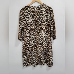 Equipment Femme Aubrey Animal Print Cheetah Leopard Silk Dress Size Medium